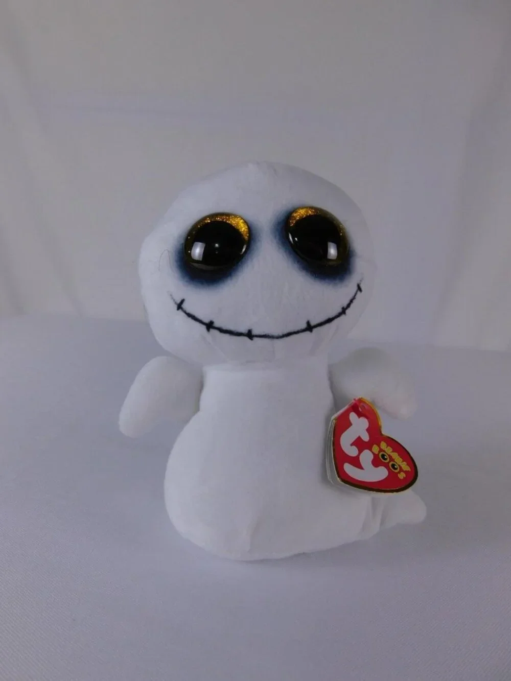 Ty Beanie Boos Spike White Ghost Plush Small Halloween Stuffed Toy Washable